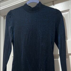Sparkly Black Long Sleeve Top